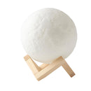 Lua Luminária 3D (com Stand em Madeira)