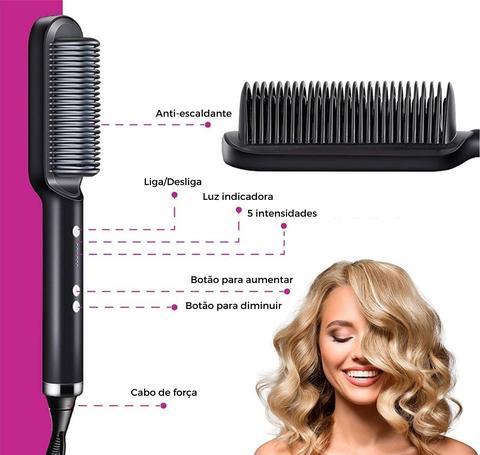 Escova Alisadora Bivolt 5 em 1  - Lady Hair