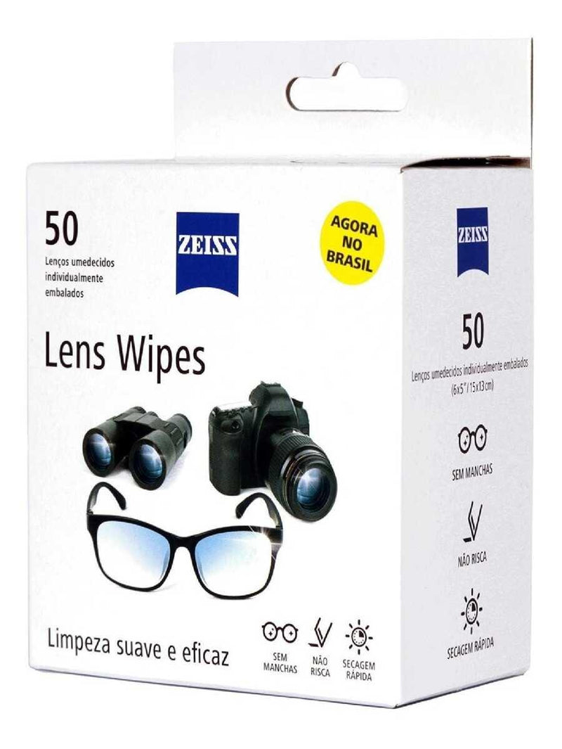 Lens Wipes Zeiss com 50 Lenços Umedecidos