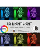 Luminária Noturna 3D com Ilusão