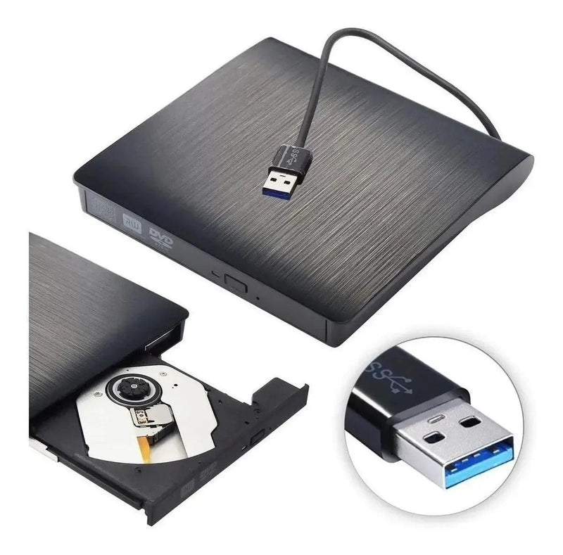 Gravador de DVD externo portátil USB 3.0 High Speed