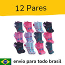 Kit 12 pares meias adulto feminino