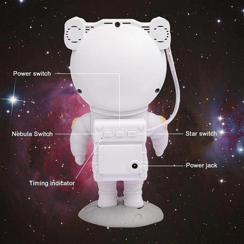 Mini Astronauta Projetor Galaxy Star LED Lights Estrelas Nebulosa