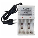 Bateria Recarregável para pilha, carregador bateria AA, AAA, 9V, Bivolt 612