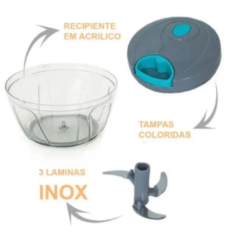 Médio triturador processador de alimentos premium 3 lâminas inox