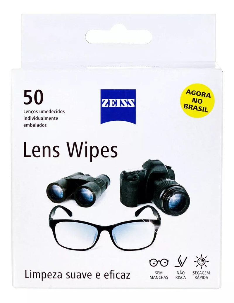 Lens Wipes Zeiss com 50 Lenços Umedecidos