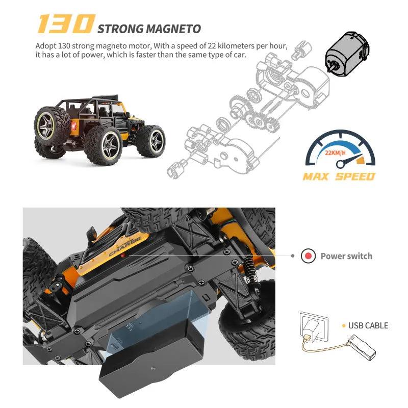 WLtoys Mini RC veículo off-road com controle remoto