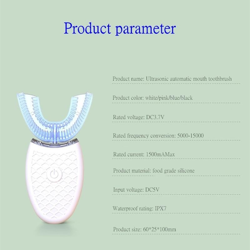 Escova de dentes elétrica sônica para limpeza de dentes