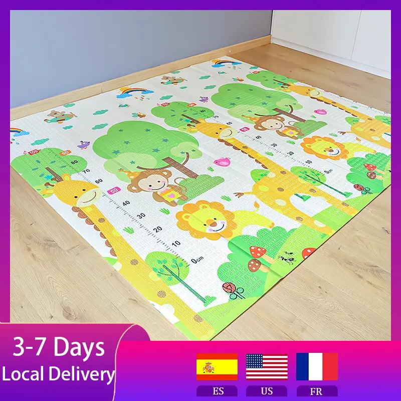 Dobrável Cartoon Play Mat para bebê e crianças