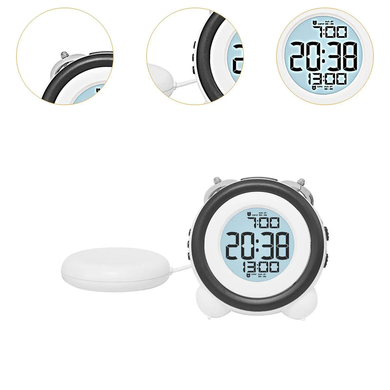 Agitador de cama com despertador digital vibratório e alarmes