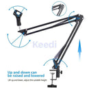 Braço articulado suporte para microfone profissional, mesa e podcast