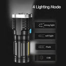 Lanterna de luz forte com 4 contas de lâmpada