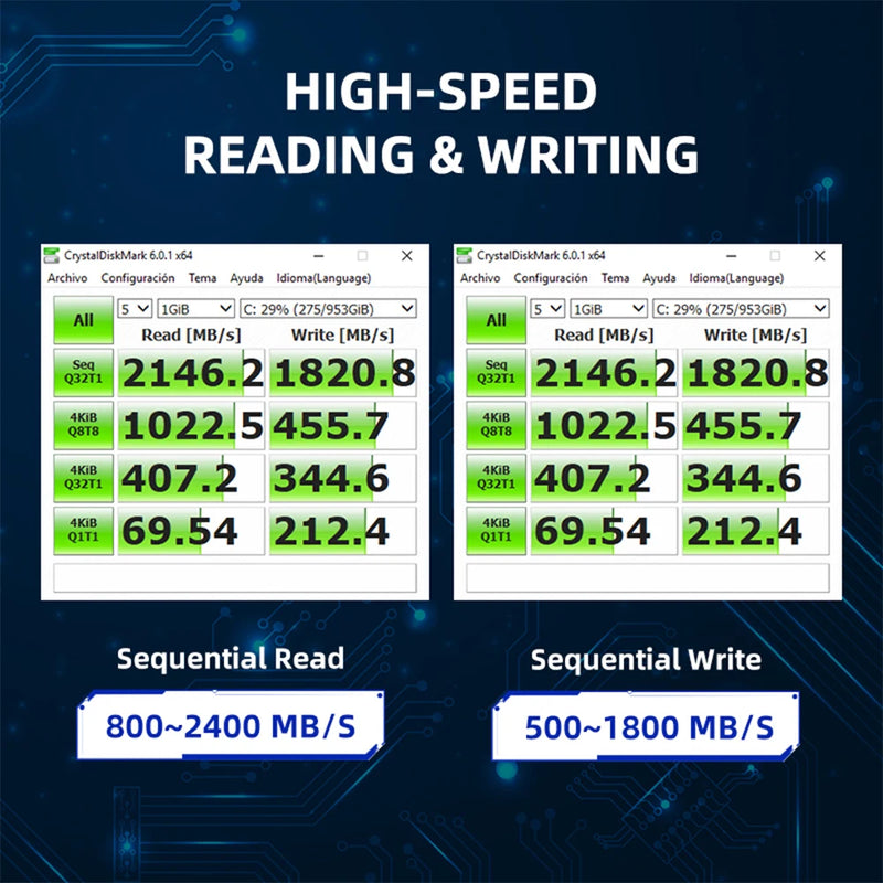 KingSpec M2 SSD NVMe Hard Disk Storage para Laptop ou Desktop