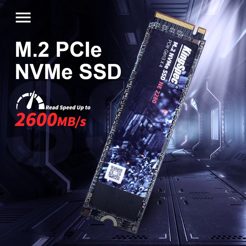 KingSpec M2 SSD NVMe Hard Disk Storage para Laptop ou Desktop