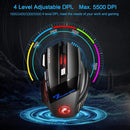 Teclado gamer e mouse RGB com luz de fundo, e com fio, PC, laptop