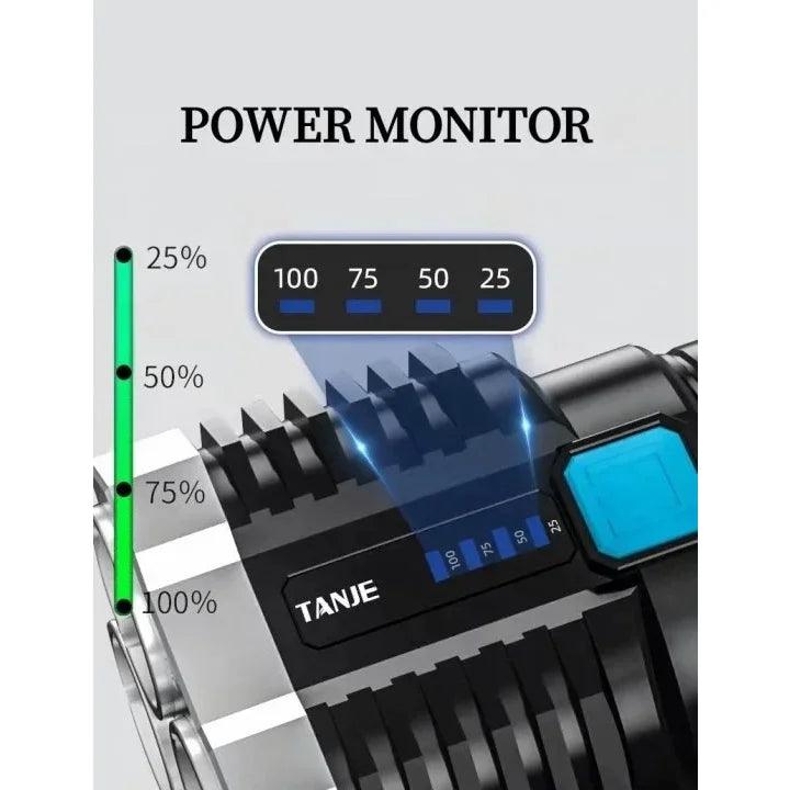 Lanterna de luz forte com 4 contas de lâmpada