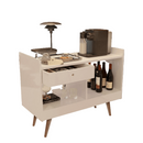 Barra aparador com abertura gaveta madeira