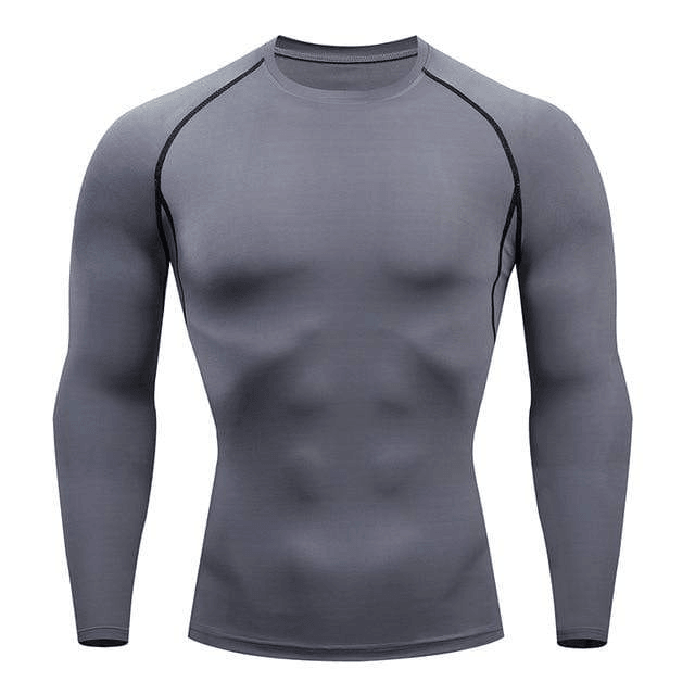 Camisa esportiva masculina de compressão