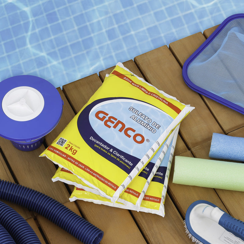 Clarificante e Decantador 2kg Genco Sulfato de Alumínio Água Cristalina