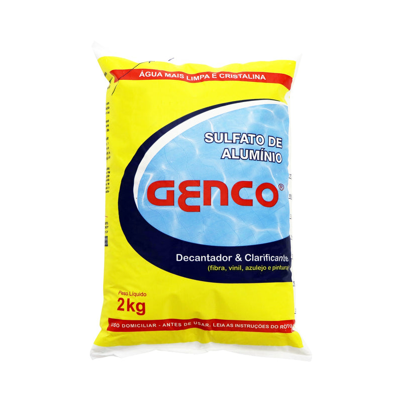 Clarificante e Decantador 2kg Genco Sulfato de Alumínio Água Cristalina